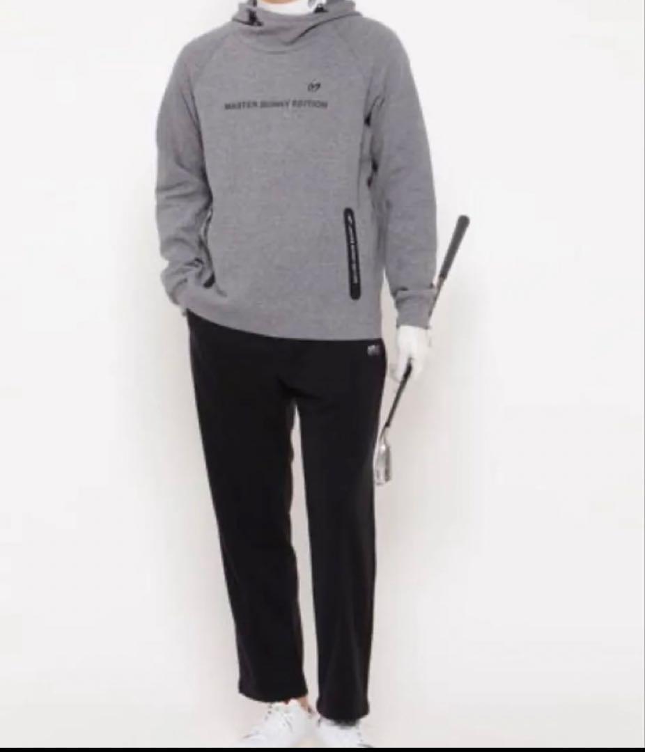 新品 パーリーゲイツ マスターバニー ソリストヒート ツイルパンツ(4)M/黒