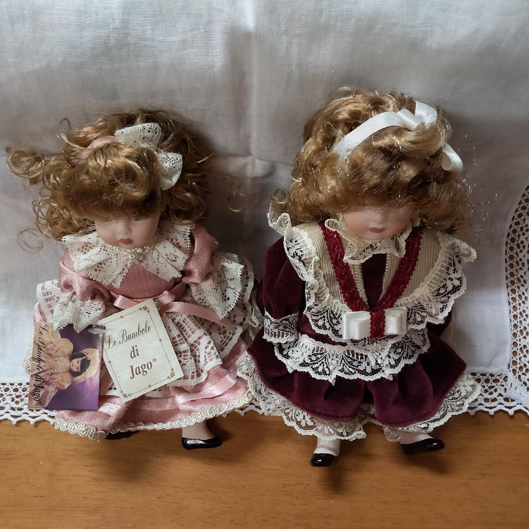 人形　2体　イタリア製　ドール　ヴィンテージ　西洋人形　ビスクドール