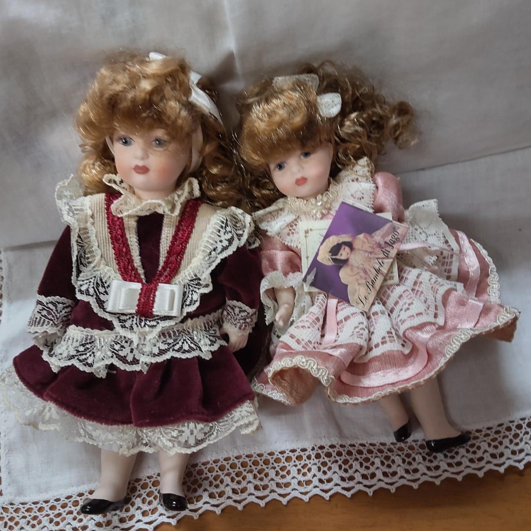 人形　2体　イタリア製　ドール　ヴィンテージ　西洋人形　ビスクドール