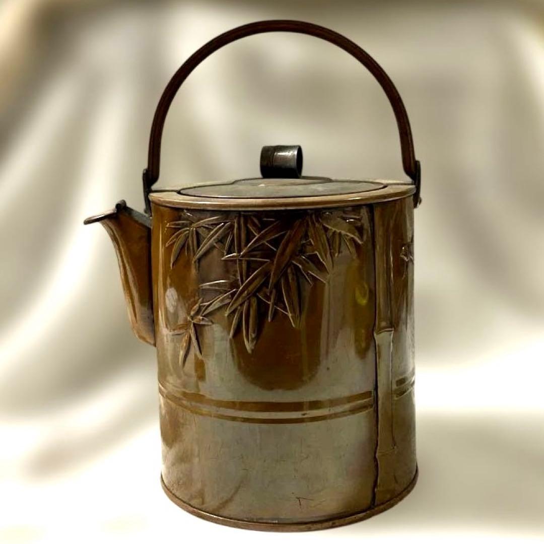 J-49 水注やかん　水次やかん　銅製　薬缶　茶道具　古道具　美術品　工芸品