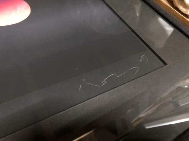 井上公三 桃 絵画 版画 ブラック サイン入り 限定150 リトグラフ