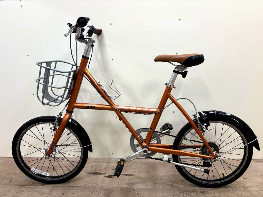 さいん　おしゃれミニベロオレンジ街乗り・通勤・通学に最適 コンパクトで軽快
