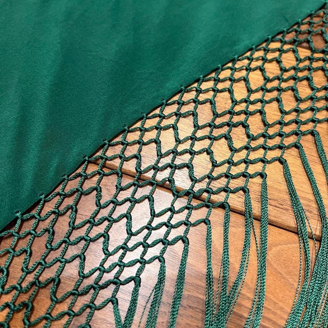 フラメンコ　シージョ　刺繍　濃緑