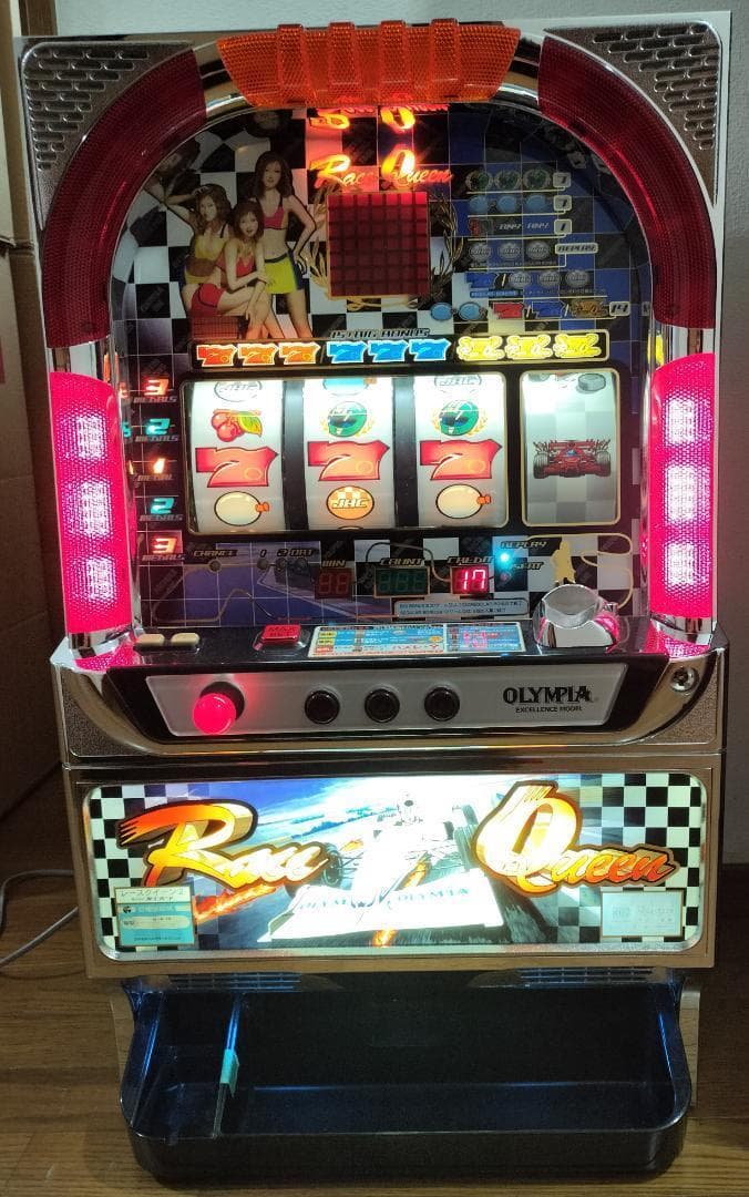 【パチスロ実機】オリンピア★レースクイーン【オートプレイ付不要機付】４号機