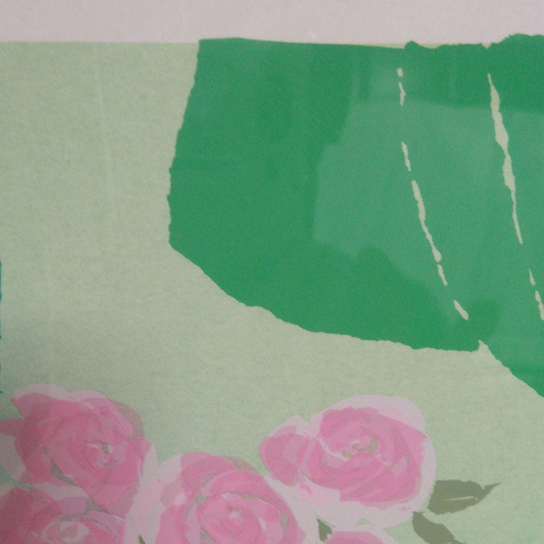 本物絵画です。リトグラフ、朝の窓