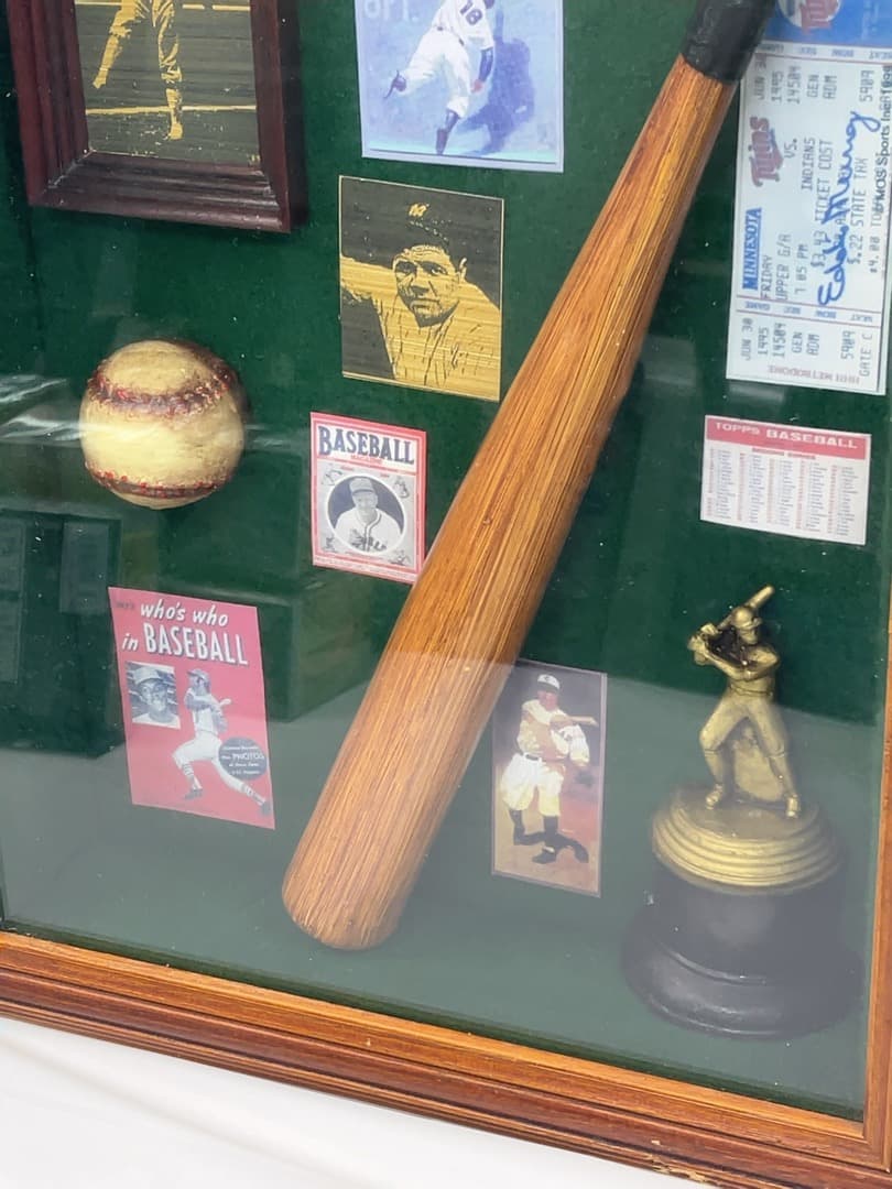 大リーグ ガラス額入り 記念品 ベーブ・ルース 1957 ベースボール