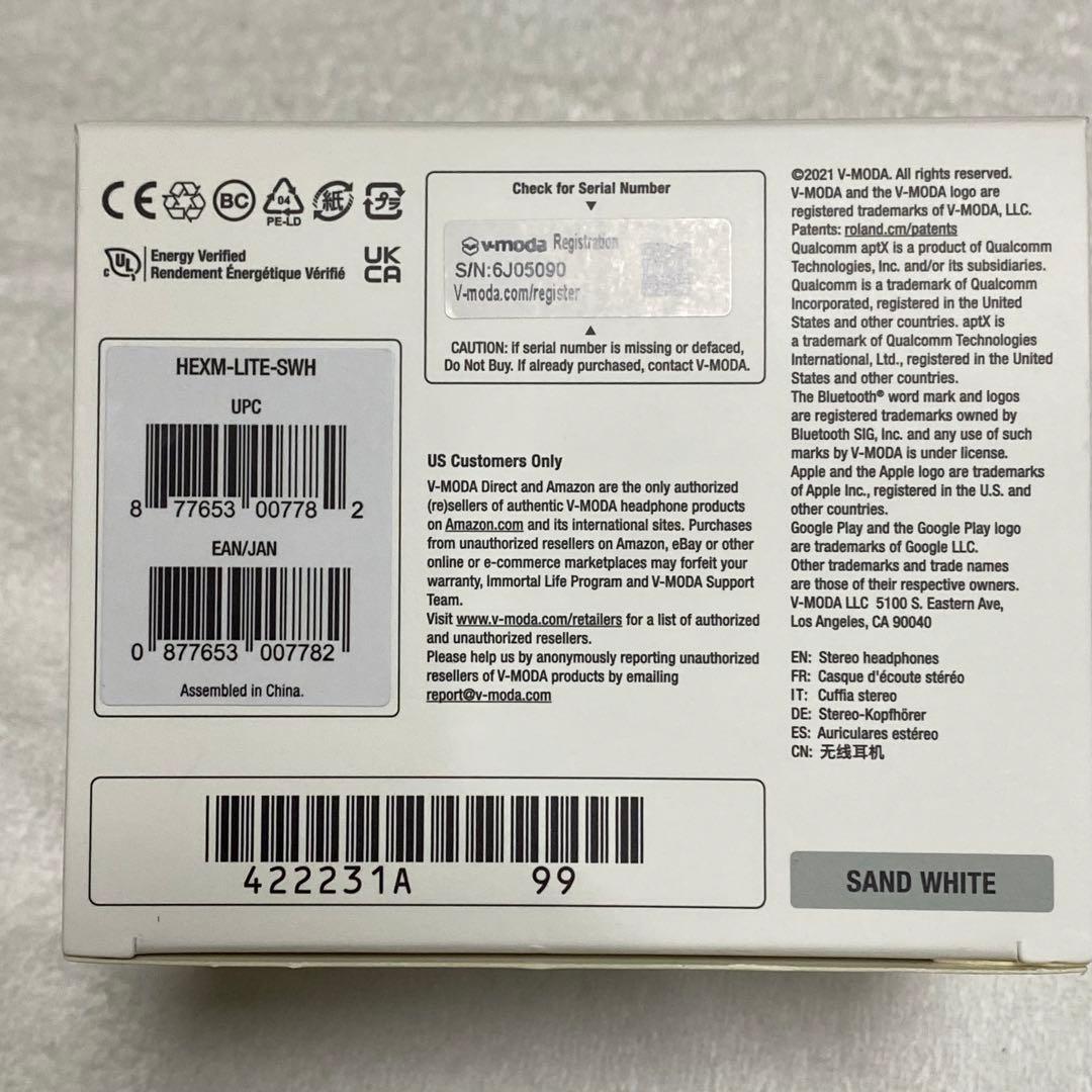 【新品未使用】v-moda ワイヤレスイヤホン（HEXAMOVE LITE）