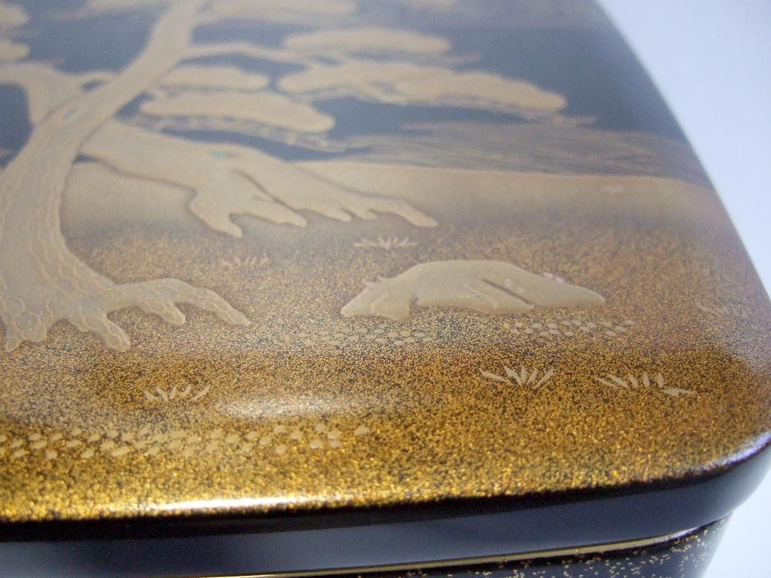 【未使用】輪島塗 池端漆香堂 わじま龍作 本金高蒔絵 三段重 重箱