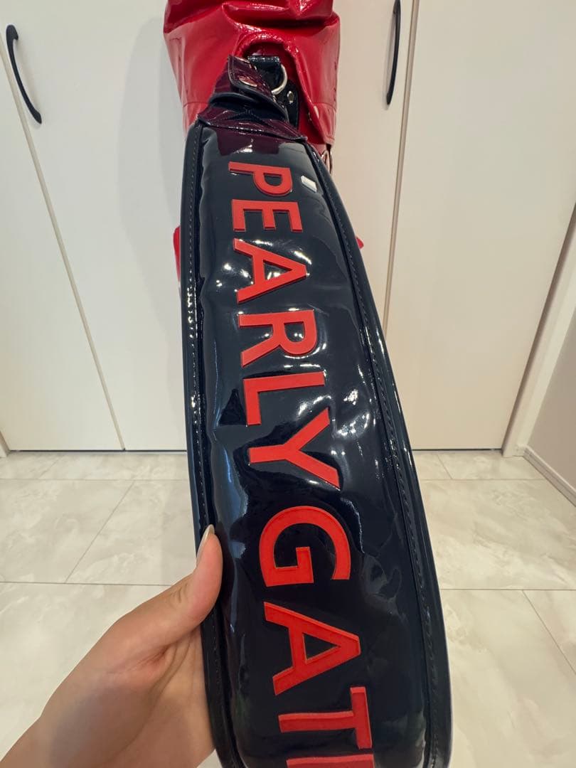 パーリーゲイツ 【定番】エナメル キャディバッグ (46インチ対応)