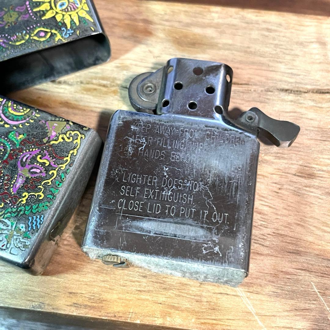 ZIPPO hide モデル 2002年 ペイズリー モッキンバードデザイン
