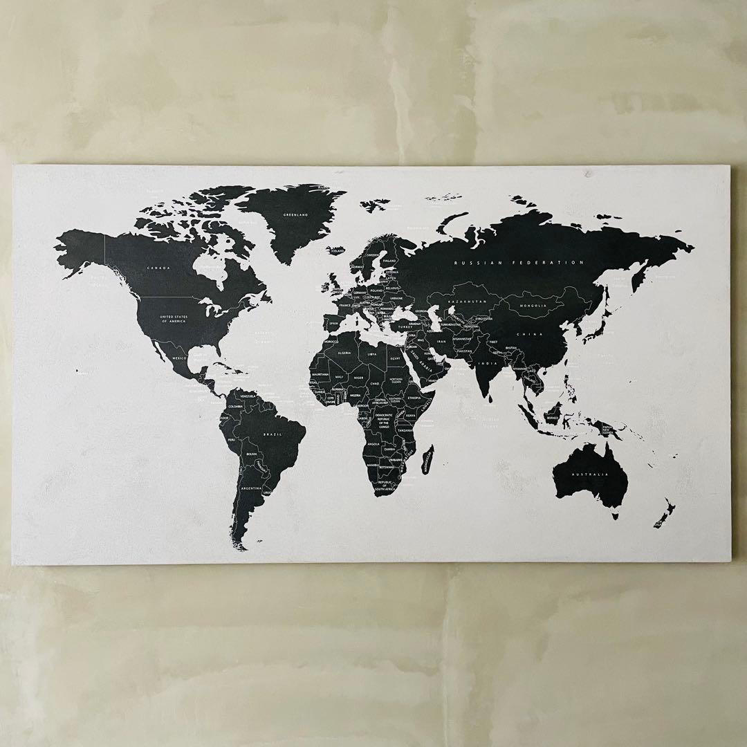 【美品】BoConcept 世界地図 アート 100×180 コンクリート 希少