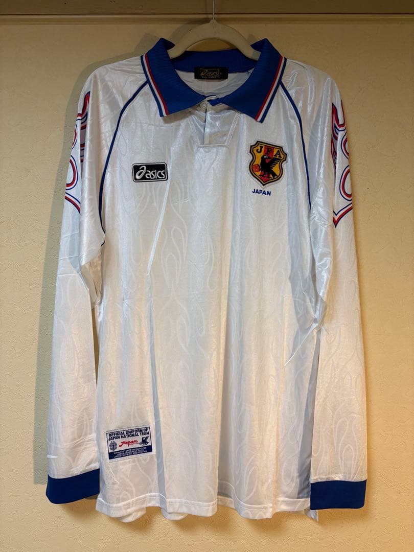 asics 日本代表 公式ユニフォーム 長袖ポロシャツ 1998