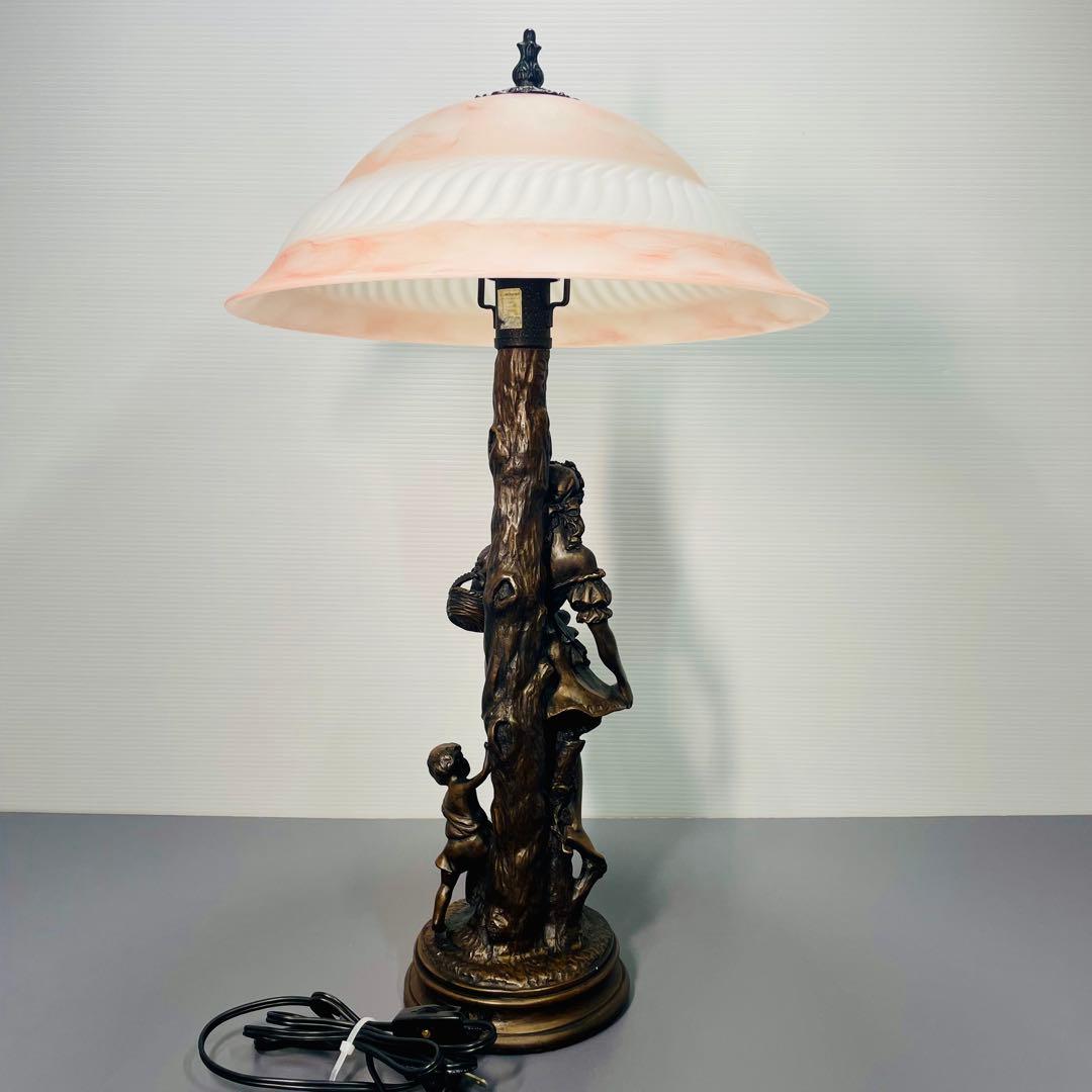 ヴィンテージ 彫刻ランプ テーブルランプ 照明