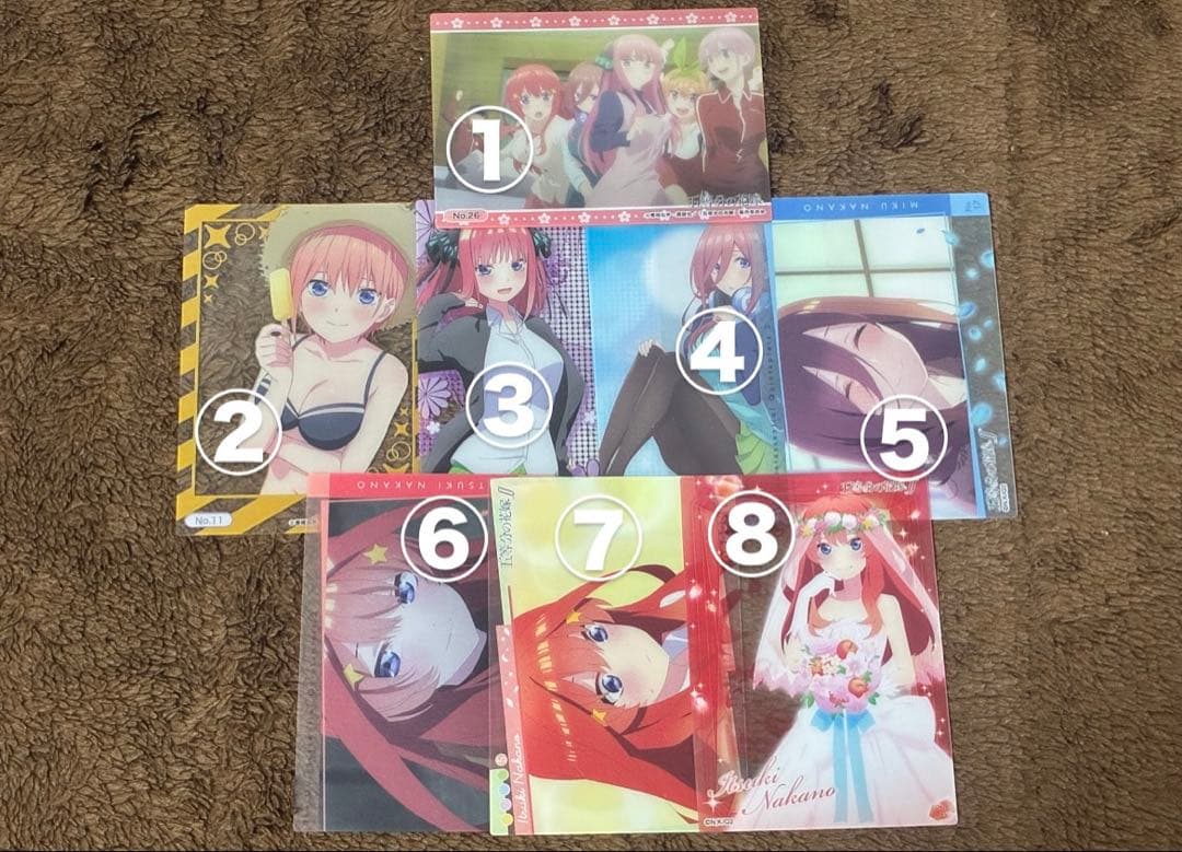 五等分の花嫁カード、シール(バラ売り可)