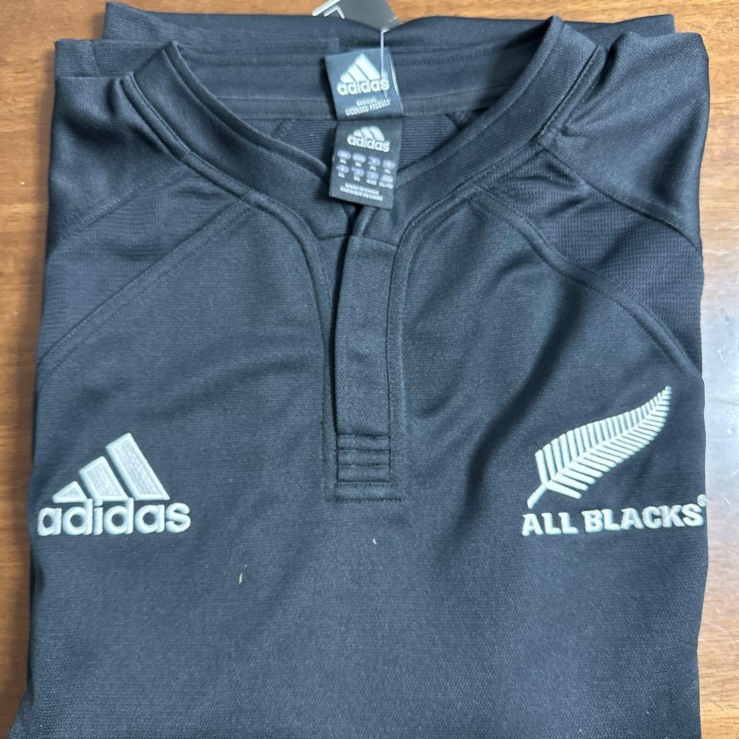 All Blacks 半袖　襟なし　adidas 新品