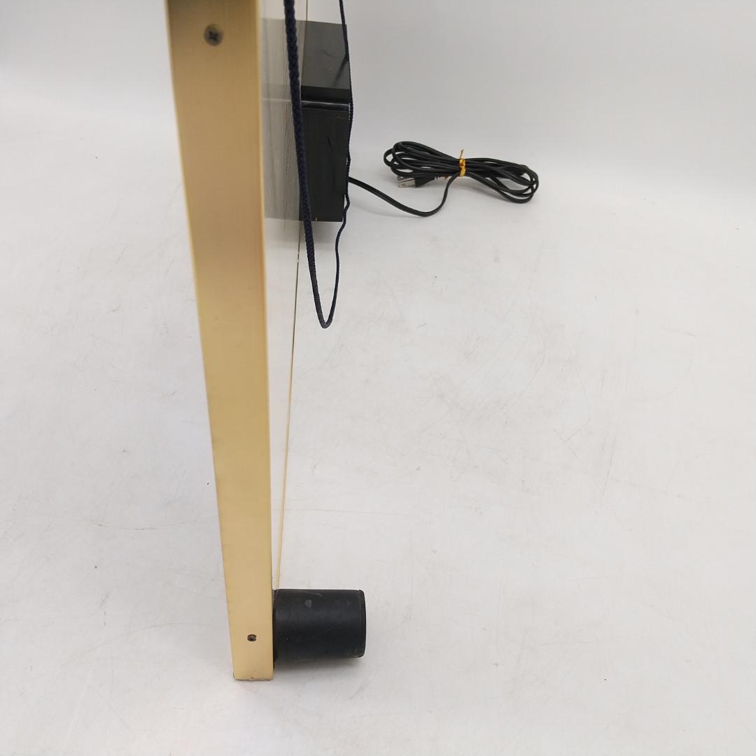 2740番 昭和レトロ カンパリ パネル時計 女性柄立て看板 店舗什器 古道具