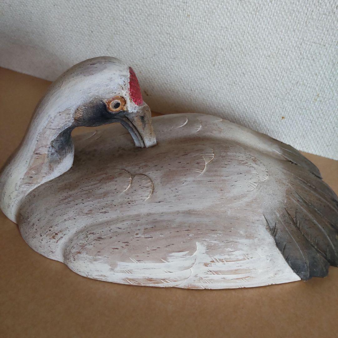 木彫  鶴  川原 啓秀