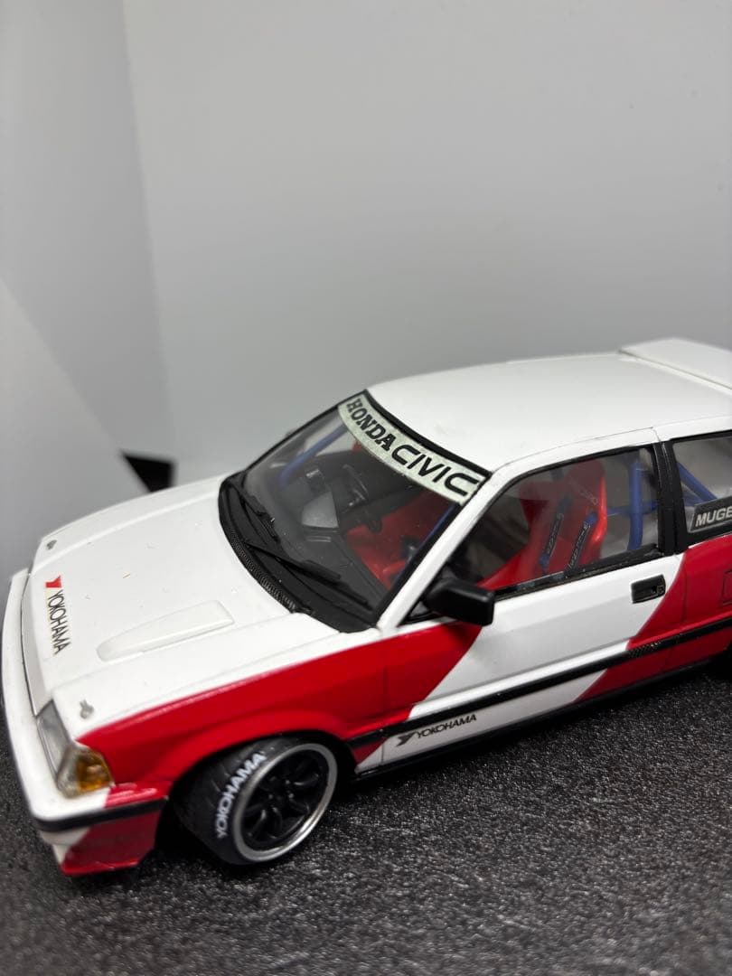 プラモデル完成品　タミヤ　ホンダ　無限シビック　ストリート戻し　環状線仕様