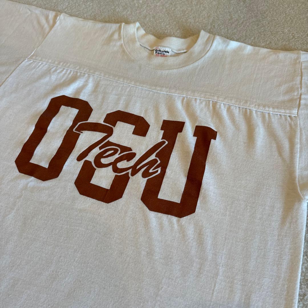 collegiate pacific 七分袖 フットボールTシャツ ヴィンテージ