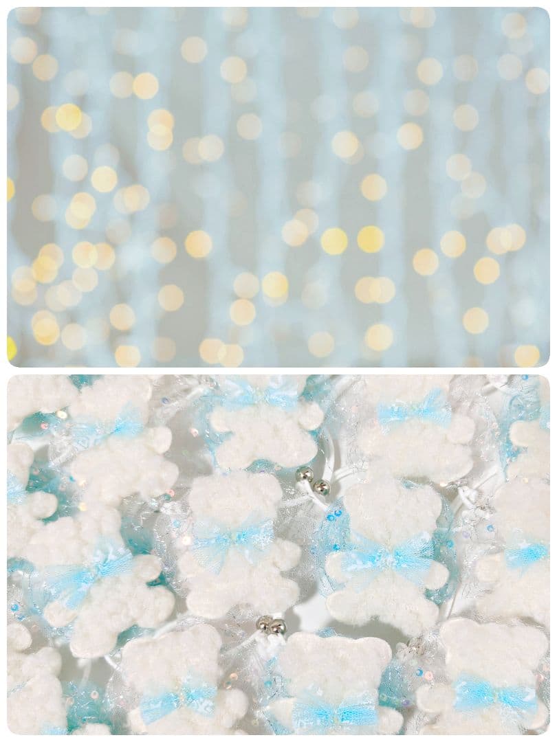 業務用トリミングチョーカー65個+背景布　1月　白くまちゃん　雪の結晶　白熊