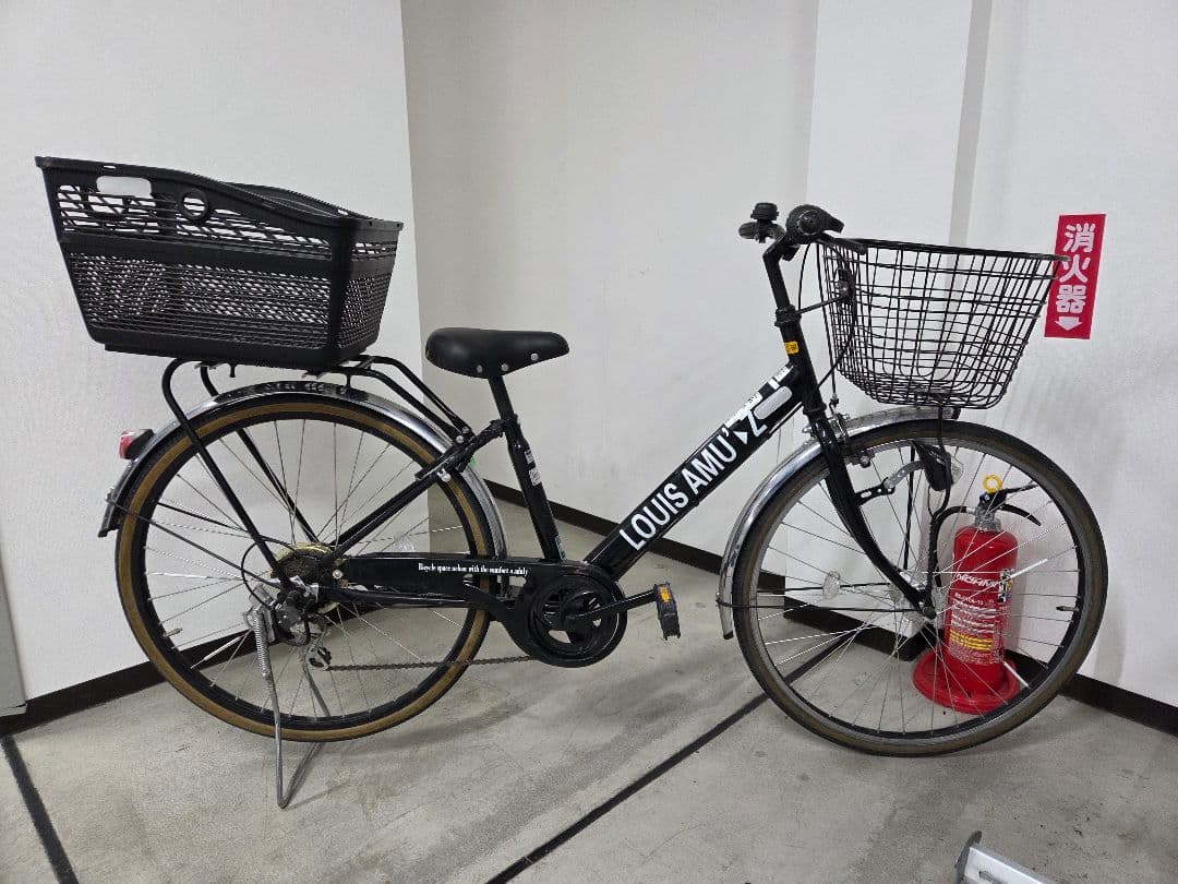 TAMAKOSHI ルイスアミューズ ブラック ジュニア 26 野球 ママチャリ