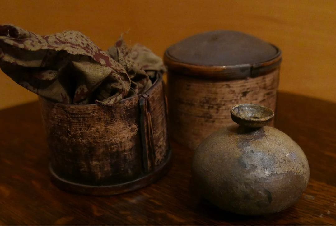 李朝 油壺　古美術