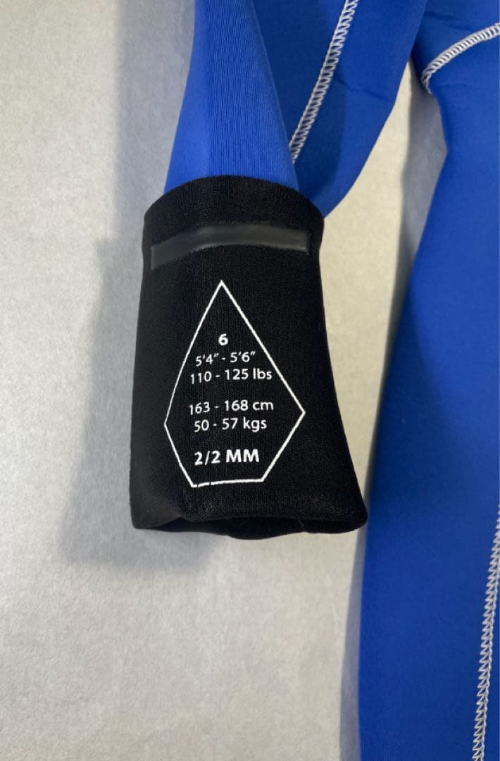 Volcom 青 長袖ショートジョンウェットスーツ