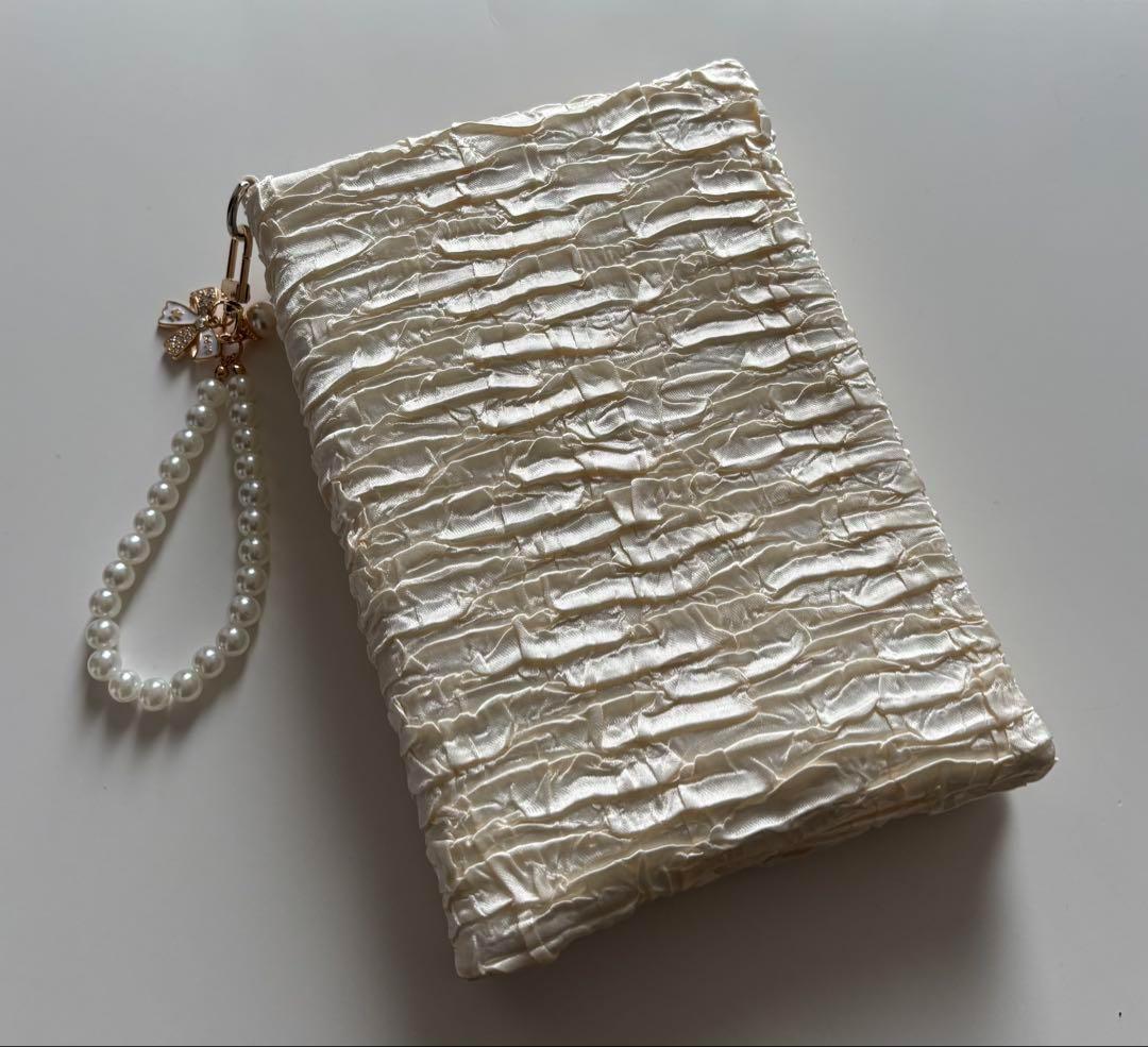 韓国♡バインダーカバー♡光沢クリーム　A6貯金SAVING