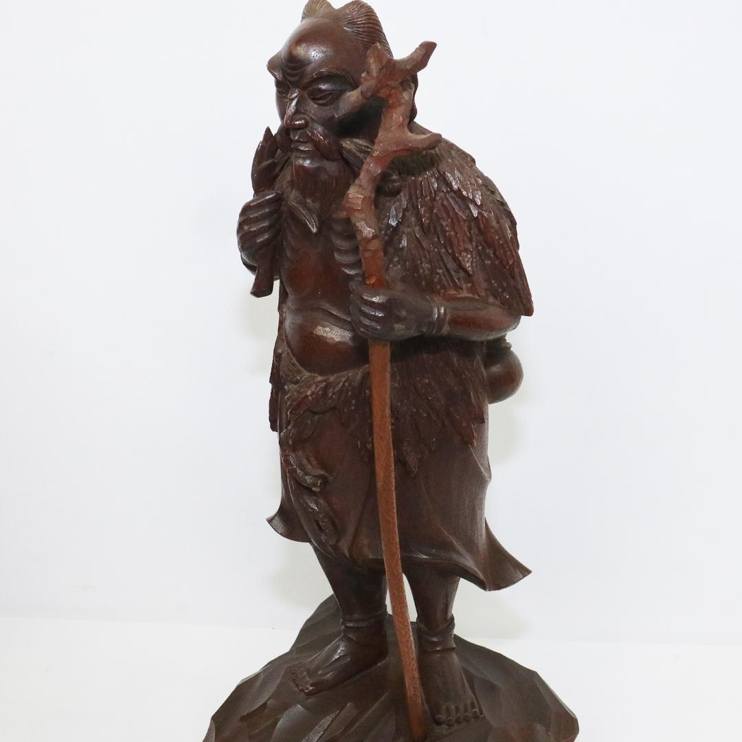 光流 長谷川喜十郎 刀 天然木 農心 仏師 28.8cm