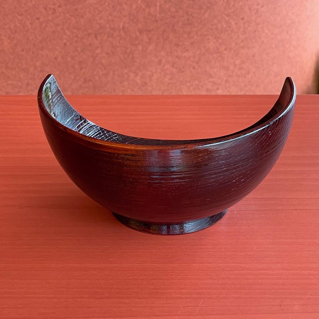カハラ　森義文　漆器　半月椀