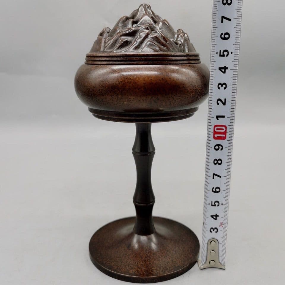銅製 博山炉 焚香炉 仏具盤香炉 茶道置物 装飾品 工芸品