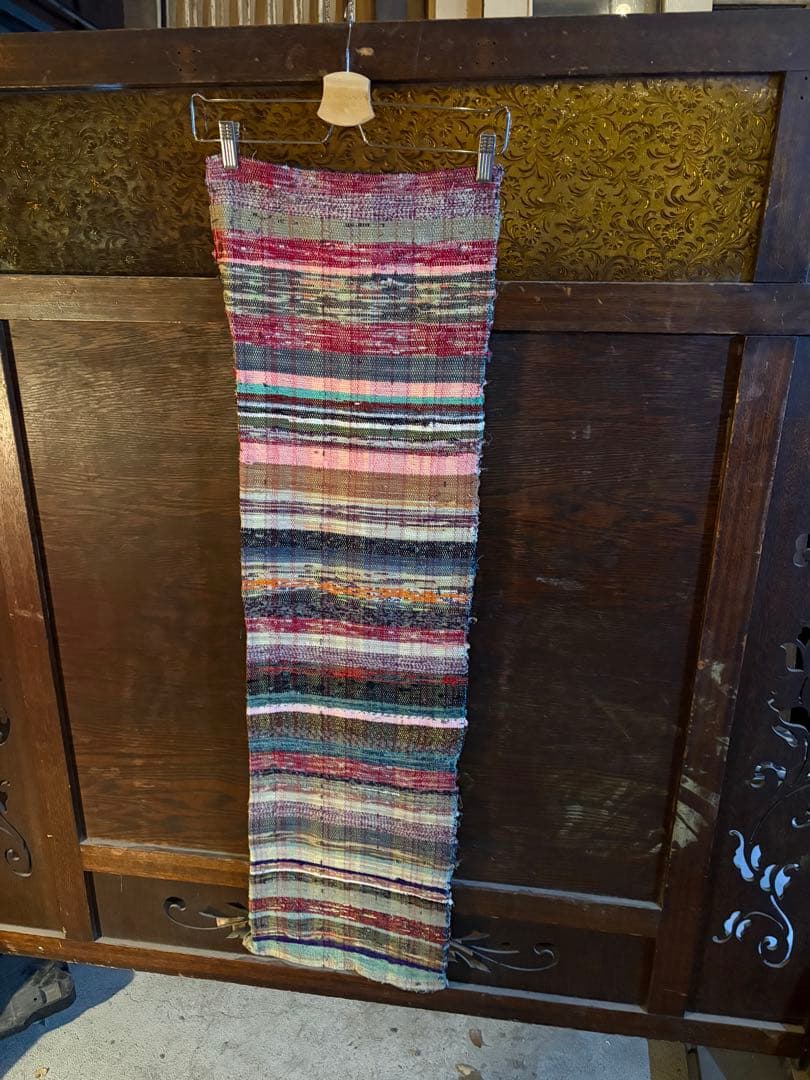 古布　裂織　35×120cm ボロ　アンティーク　ヴィンテージ　裂き織り