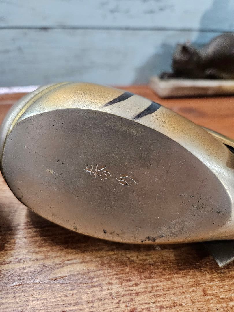 アンティーク 鴛鴦の置物 在銘 銅 鍍金銀 金工 おしどり 一対 香炉 旧家蔵出