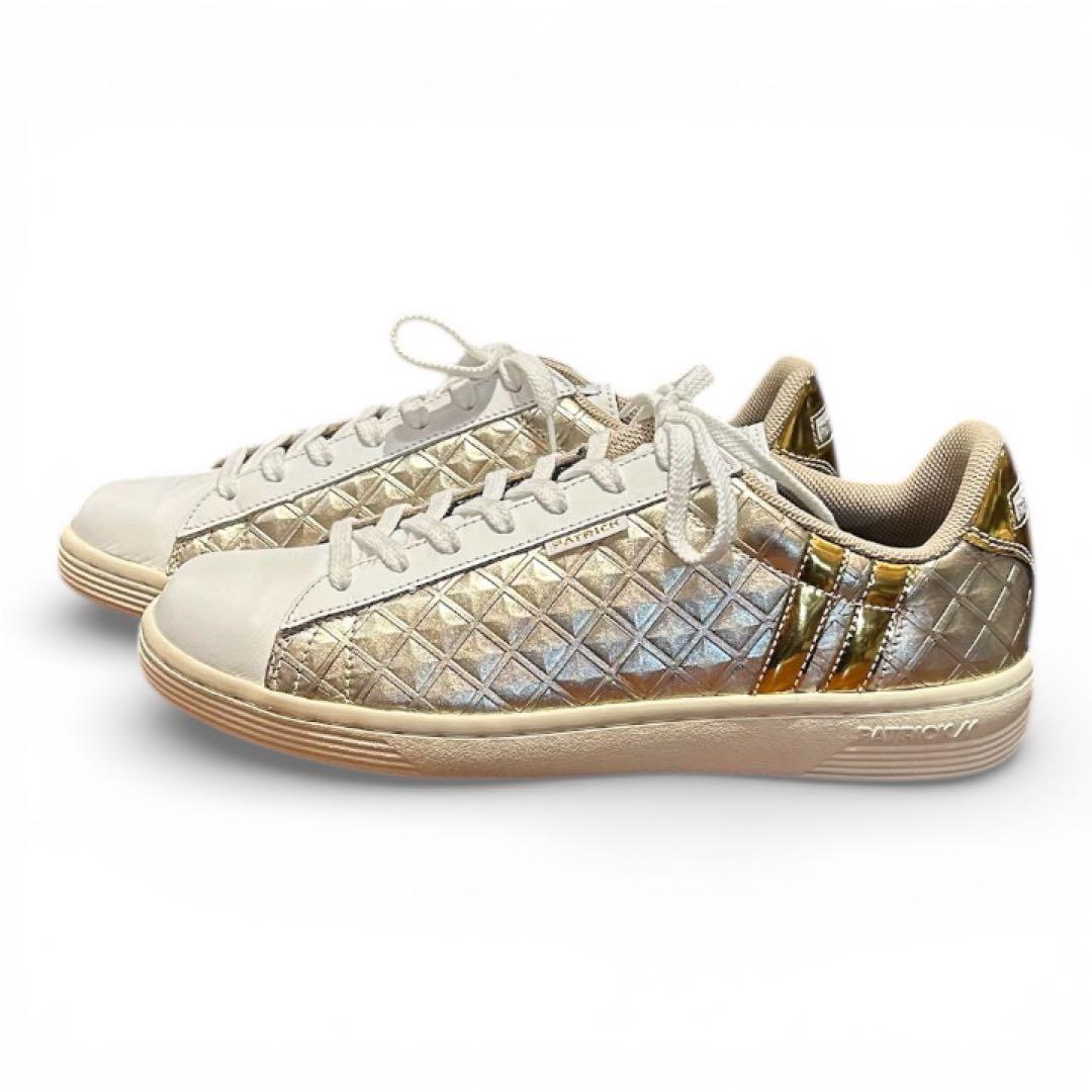 パトリック ゴルフ　ケベック・カップ ピラミッドホワイト/ゴールド