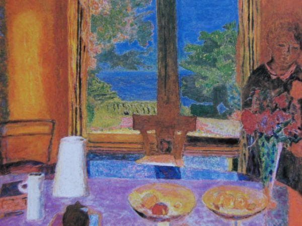 ピエール・ボナール、『庭に面した広いダイニング』、希少画集画、状態良好