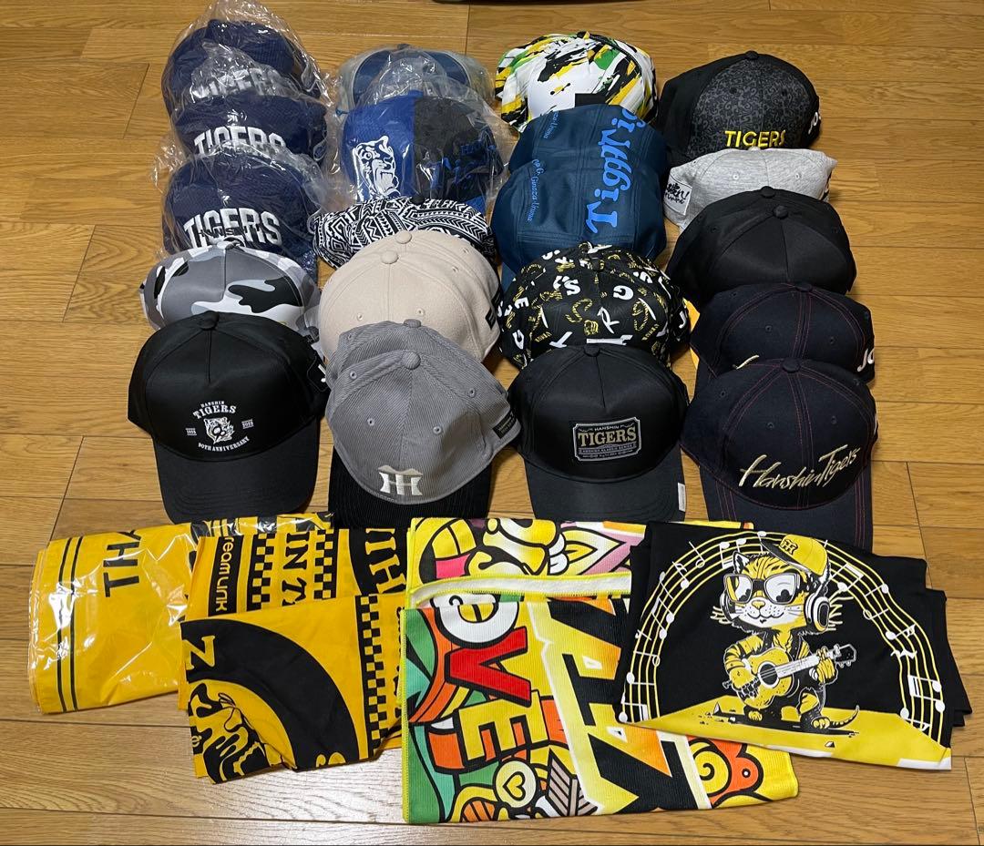 阪神タイガース球場配布キャップ　バンダナ　タオル　Tシャツ　甲子園開幕戦ファン感