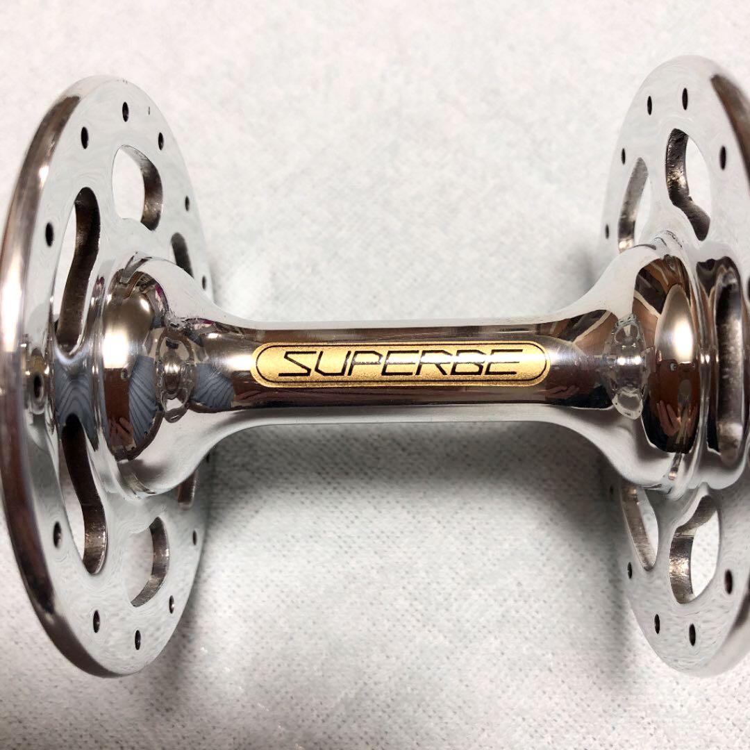 激レア!! 初期型サンツアー シュパーブ ピストハブ28H前後セット