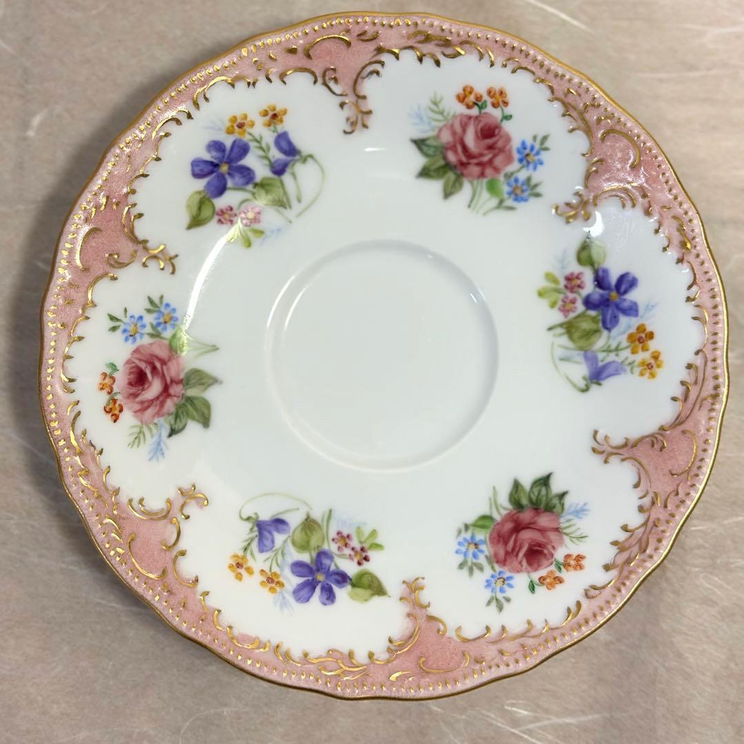 アンティーク　ドレスデン ティーカップ＆ソーサー　ヴィンテージ　一点物