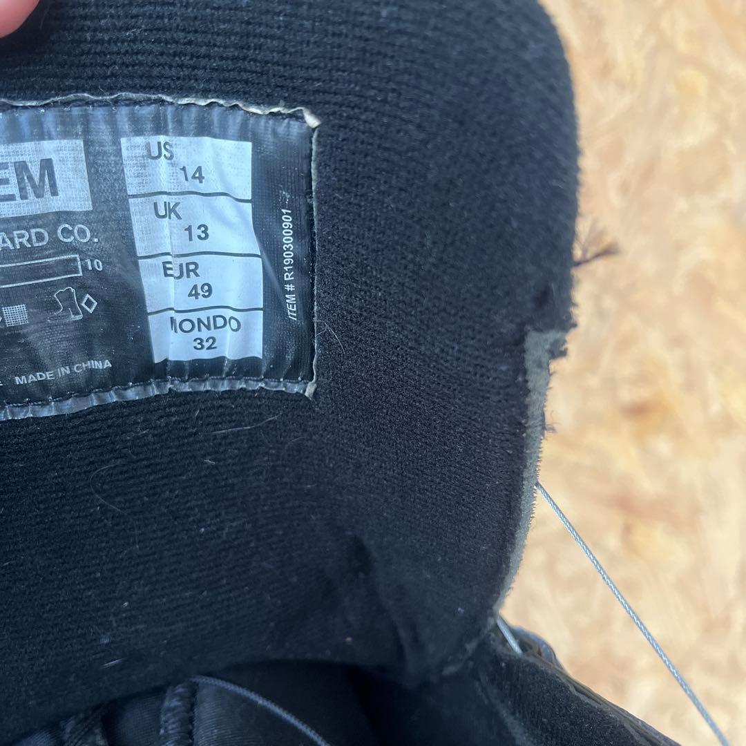 RIDE ダイヤル式　ブーツ　US14 32cm