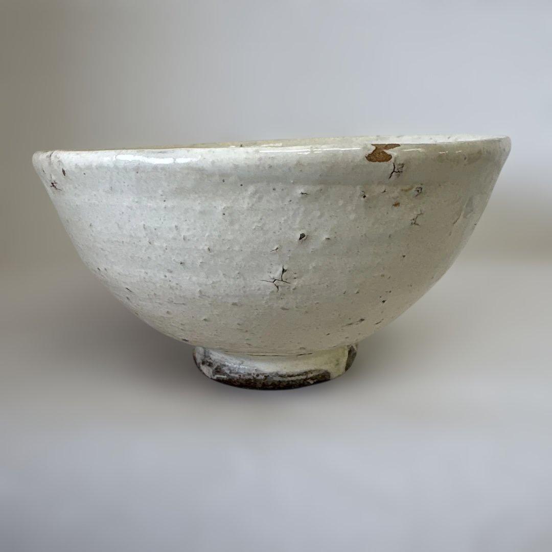 丹波焼　白かけ　石田陶春　茶盌