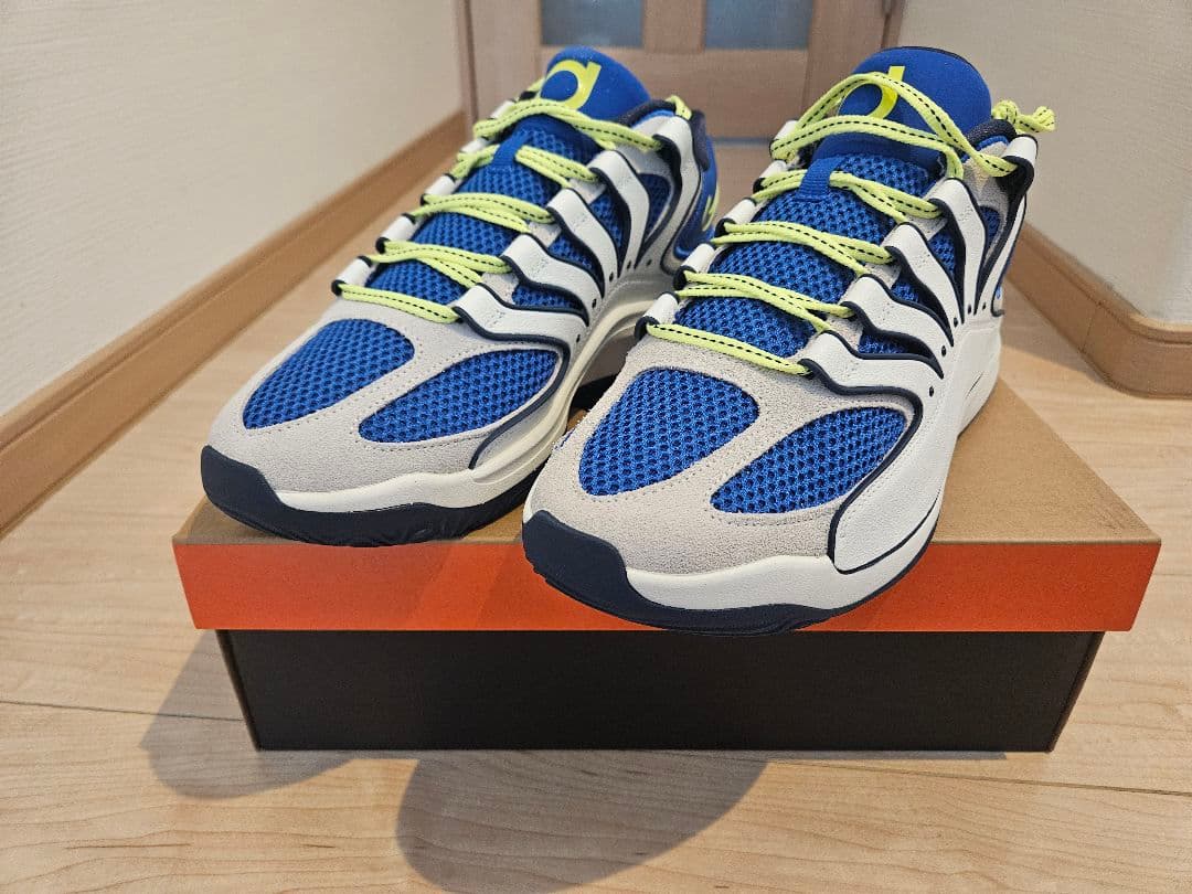 NIKE　KD18EP　バスケットボールシューズ ホワイト/ブルー/イエロー