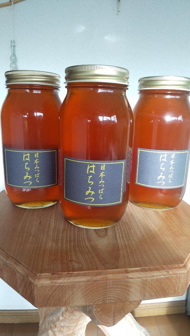 日本ミツバチ百花蜜1000ｇ3本