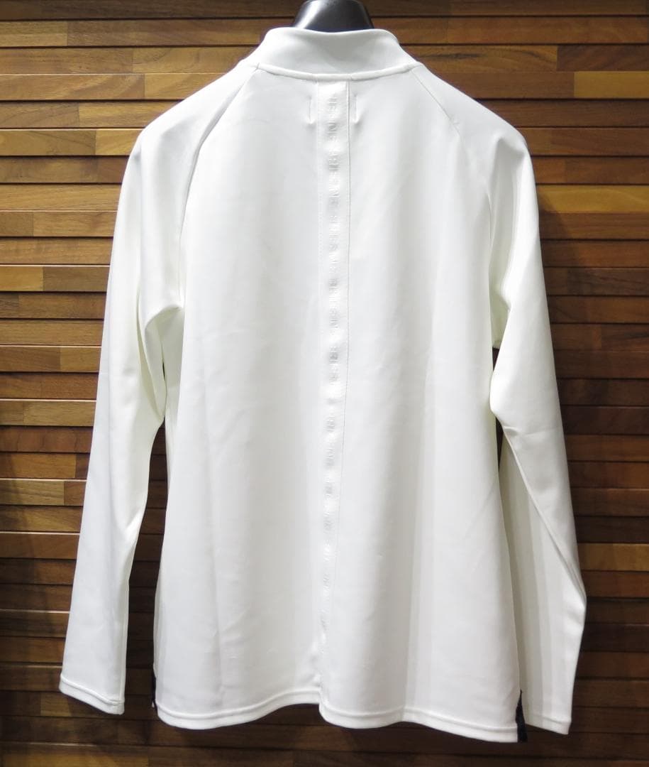 ⓁBRIEFING GOLF ブリーフィングゴルフ 背面ロゴハーフジップシャツ白