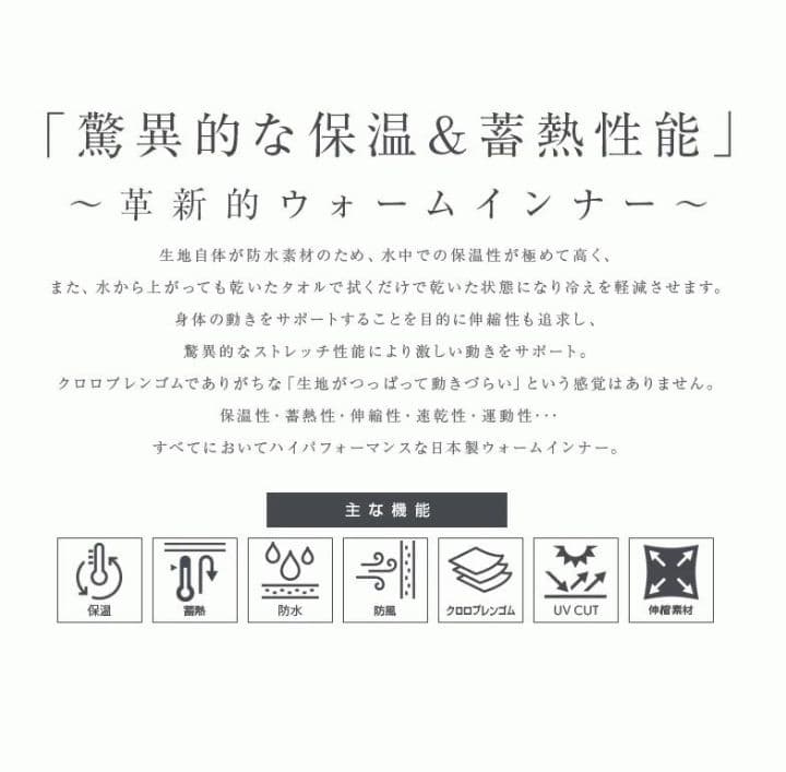 エアースキン ブラックメタリックス1mm 防寒インナー М新品未使用