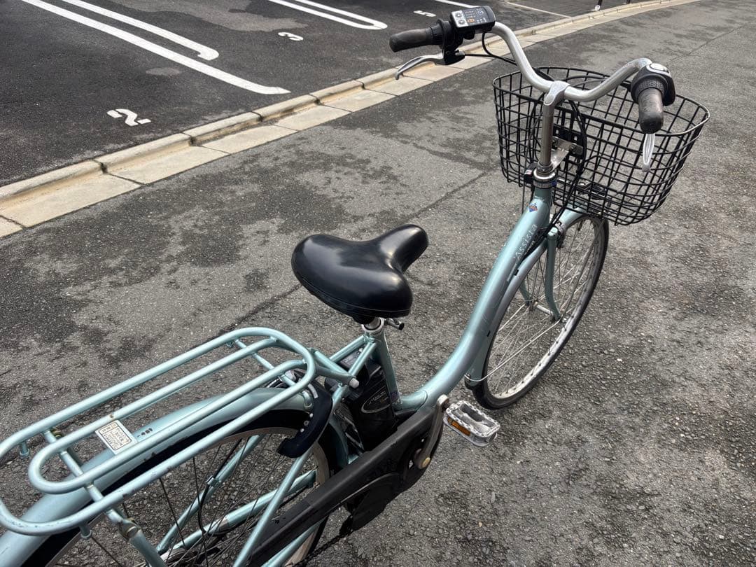 ayano BRIDGESTONE 電動アシスト自転車 水色 前面