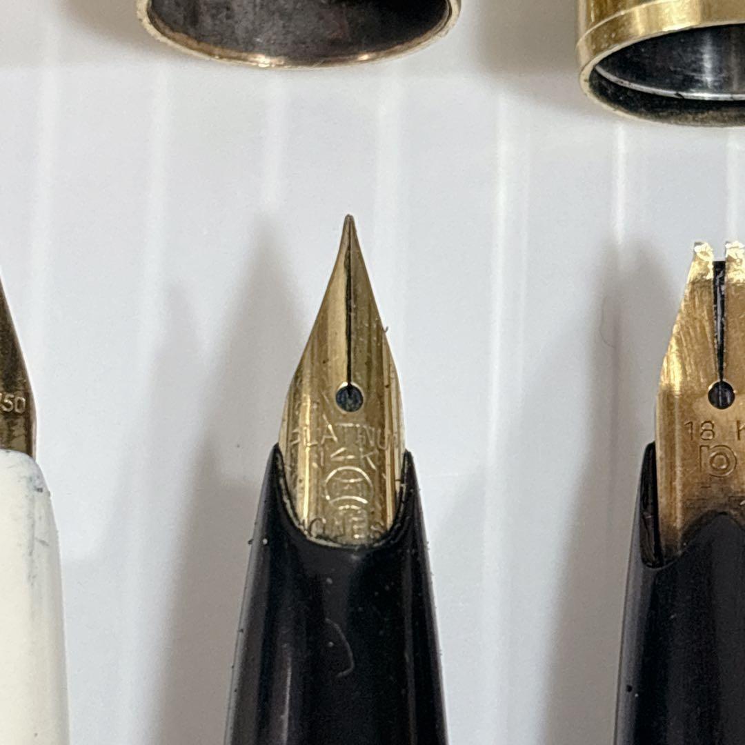 万年筆 PLATINUM プラチナム 他 18K 14K 3本セット まとめ