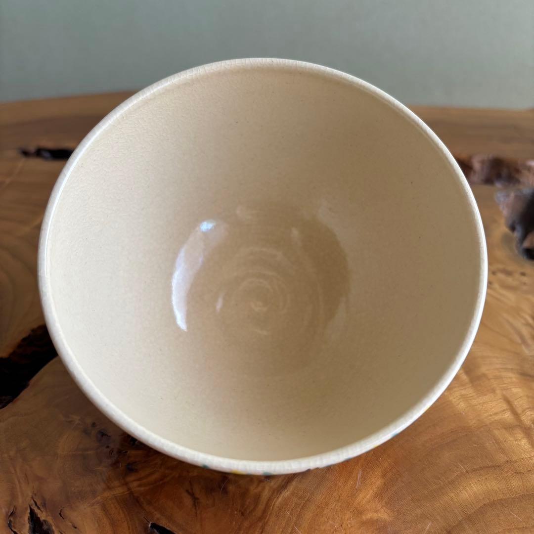 【希少】早稲田大学　田中寿宝 大隈講堂絵　抹茶碗　茶道具　共箱　京焼(94Fa)