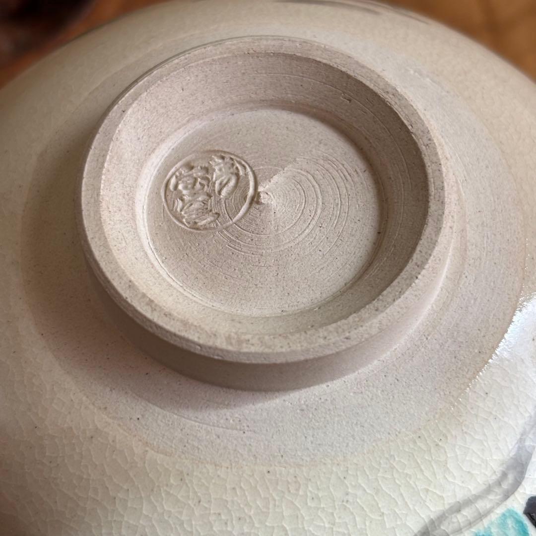 【希少】早稲田大学　田中寿宝 大隈講堂絵　抹茶碗　茶道具　共箱　京焼(94Fa)