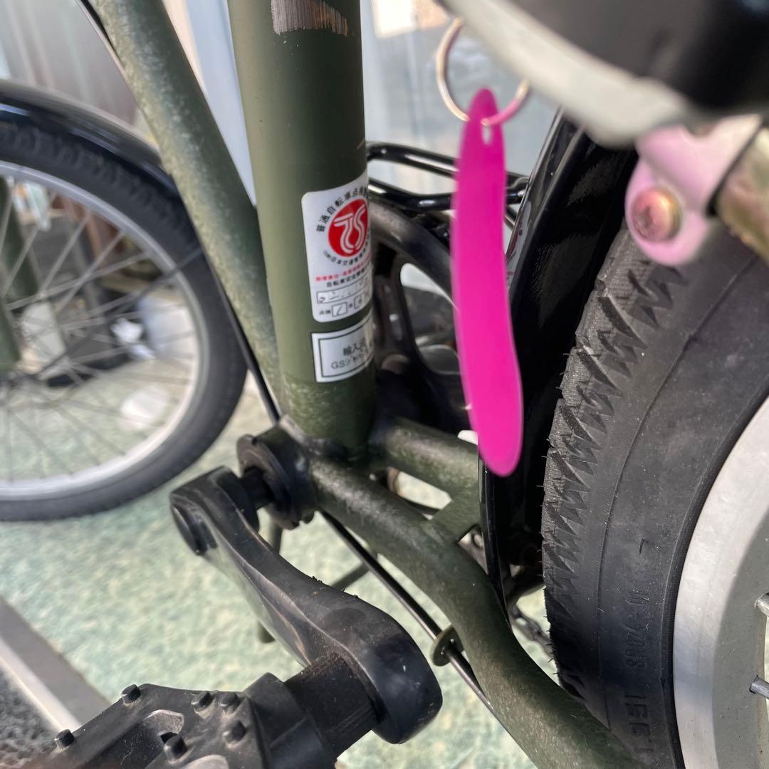 ミニベロ　Jeep ジープ　折りたたみ　自転車　JE-206G オリーブ色