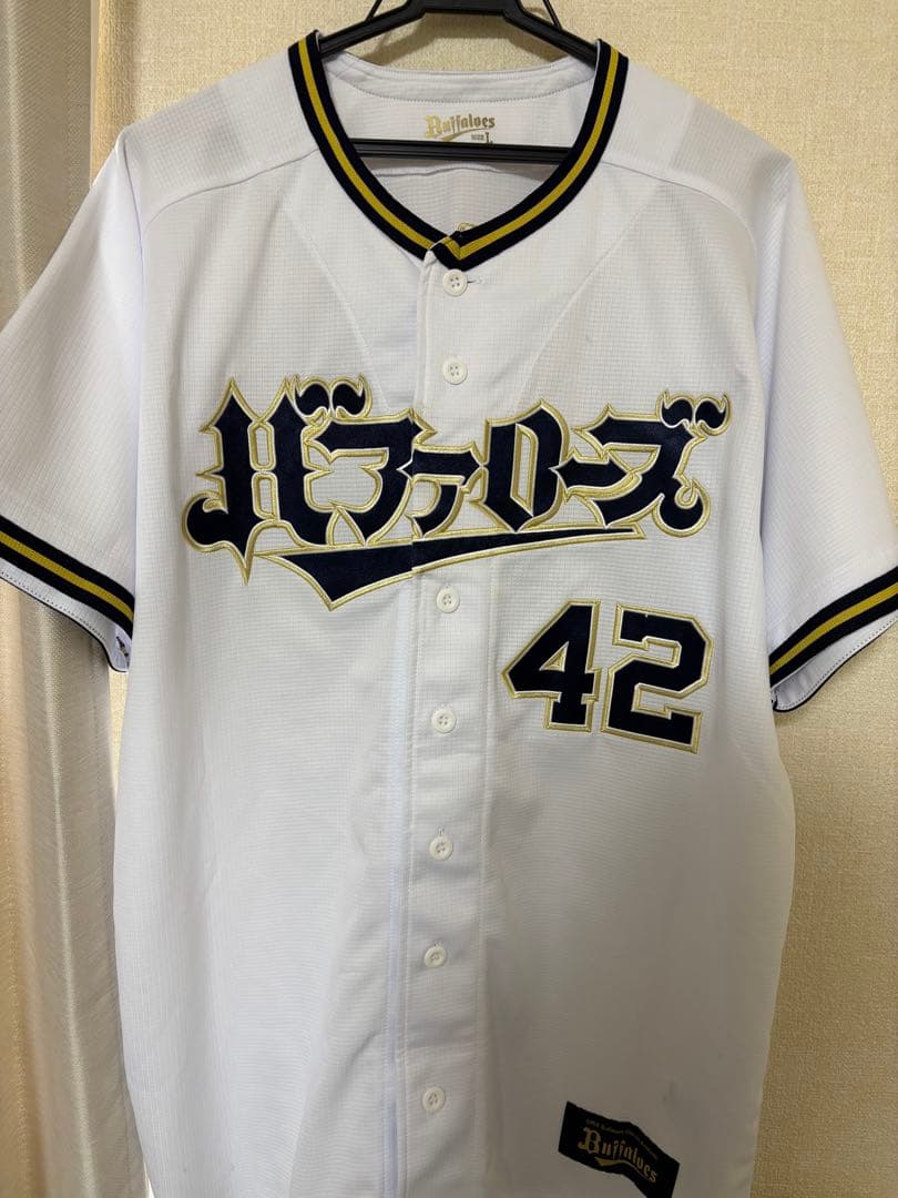 オリックスバファローズ　マチャド選手おりっこデー直筆サインユニフォームLサイズ